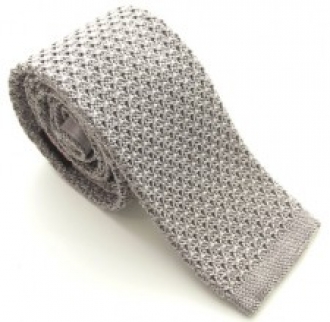 Grey Knitted Silk